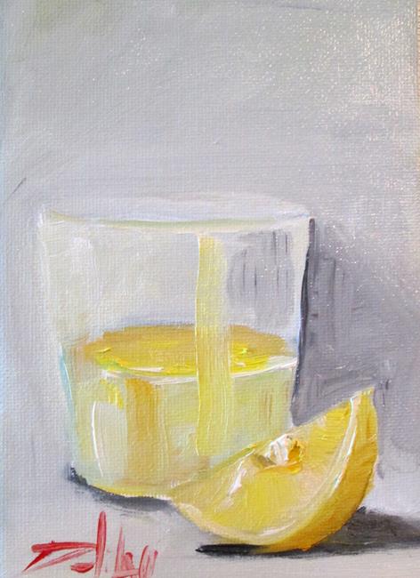 Art: Drink with Lemon Slice by Artist Delilah Smith