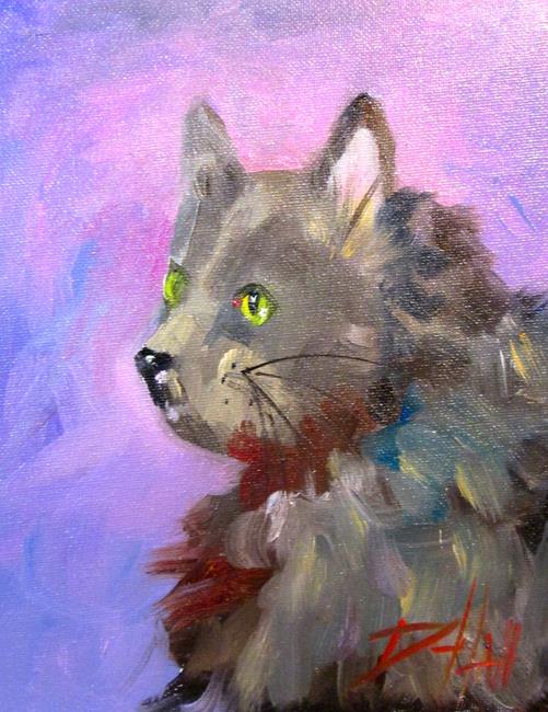 Art: Fuzzy Cat No. 2 by Artist Delilah Smith