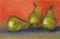 Art: Three Green Pears,aceo by Artist Delilah Smith