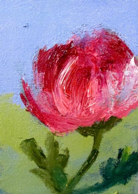 Art: Aceo Pink Peony by Artist Delilah Smith