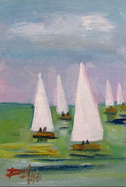 Art: White Sails by Artist Delilah Smith