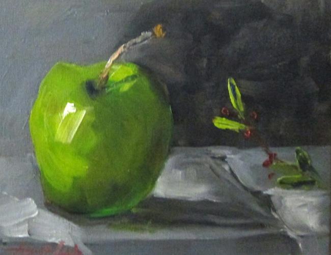 Art: Green Apple by Artist Delilah Smith