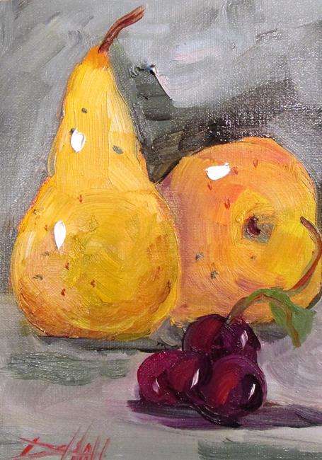 Art: Pears and Grapes by Artist Delilah Smith
