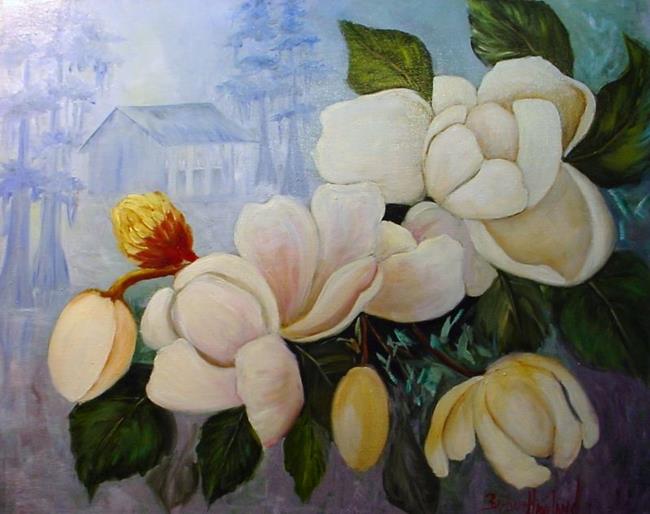 Art: Magnolias and Plantation #2 by Artist Barbara Haviland