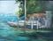 Art: Boat Dock with Boats by Artist Barbara Haviland