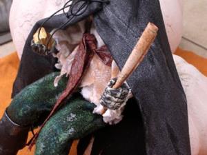 Detail Image for art Gothic Dead Pirate OOAK Art Doll