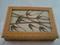 Art: Oak Box with Stained Glass Bamboo Inset by Artist Linda J. McGarvey