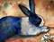 Art: Blue Bunny by Artist Catherine Darling Hostetter