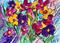 Art: PANSIES  by Artist LUIZA VIZOLI