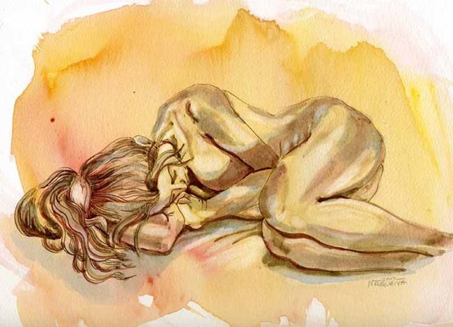 Art: Nude with Pony Tail by Artist Naquaiya