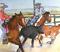 Art: Team Penning by Artist Deborah Sprague