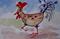 Art: Chicken Aceo by Artist Delilah Smith