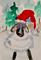 Art: Santa Sheep by Artist Delilah Smith