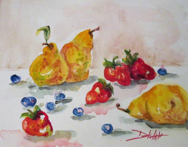 Art: Pears and Berries No. 3 by Artist Delilah Smith