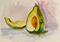 Art: Avocado Still Life No. 2 by Artist Delilah Smith