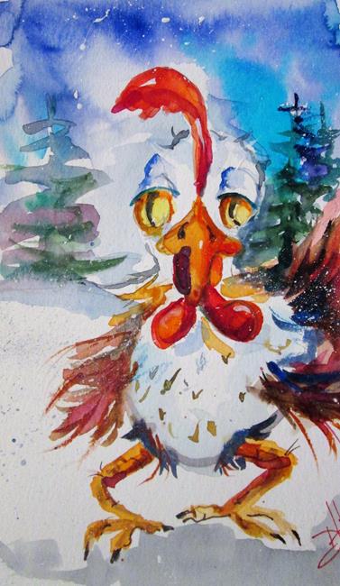 Art: Christmas Rooster No.2 by Artist Delilah Smith