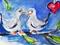 Art: Love Doves by Artist Delilah Smith