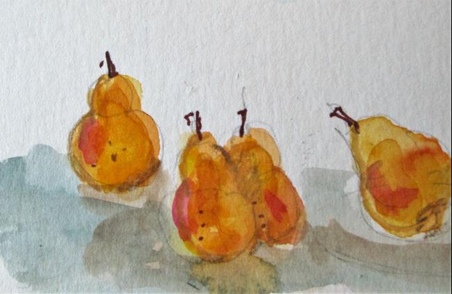 Art: Four Pears by Artist Delilah Smith