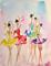 Art: Five Ballerinas by Artist Delilah Smith