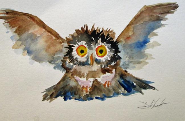 Art: Flying Owl by Artist Delilah Smith