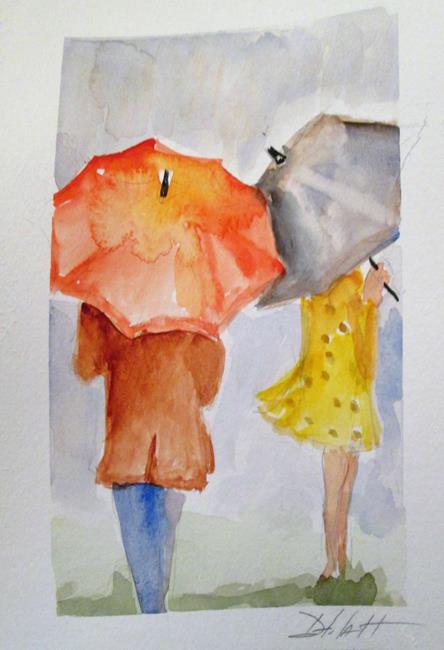 Art: Rainy Day Umbrellas by Artist Delilah Smith