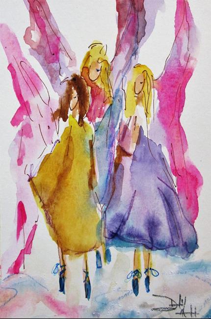 Art: Three Angels by Artist Delilah Smith
