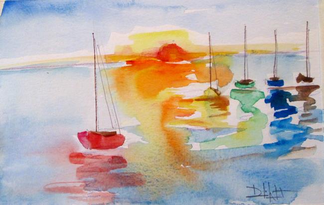 Art: Sailboats No. 23 by Artist Delilah Smith