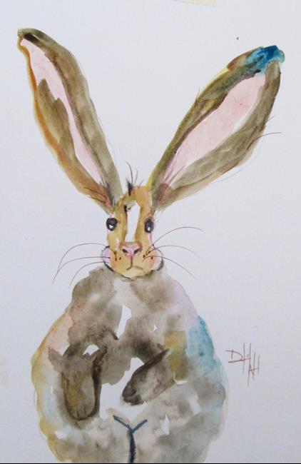 Art: Fat Brown Bunny by Artist Delilah Smith