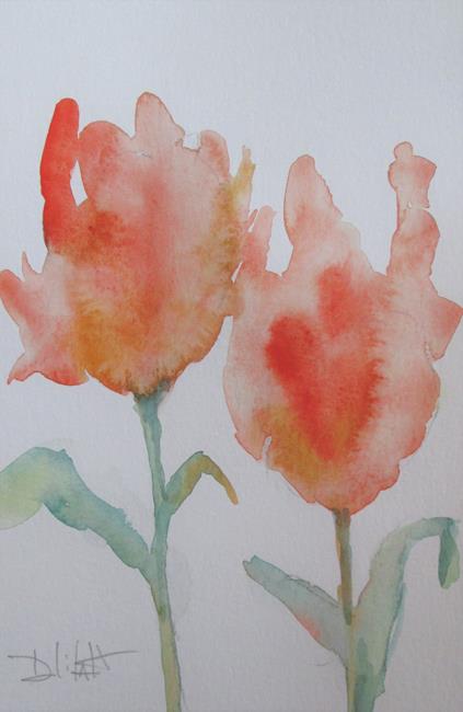 Art: Orange Flowers by Artist Delilah Smith