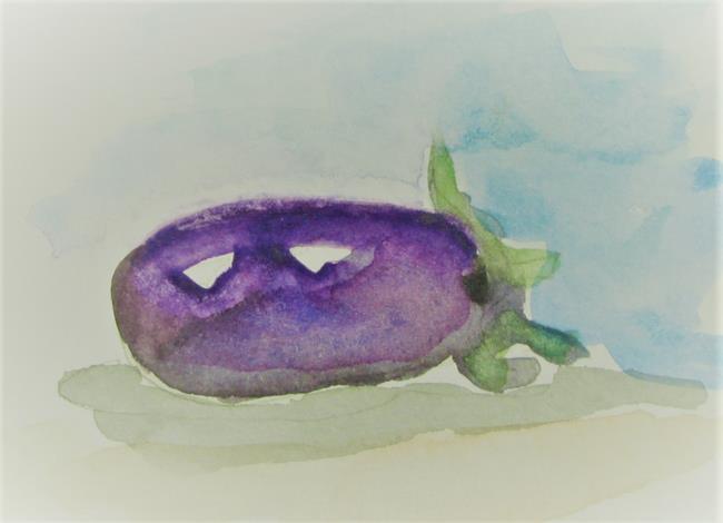 Art: Purple Eggplant by Artist Delilah Smith
