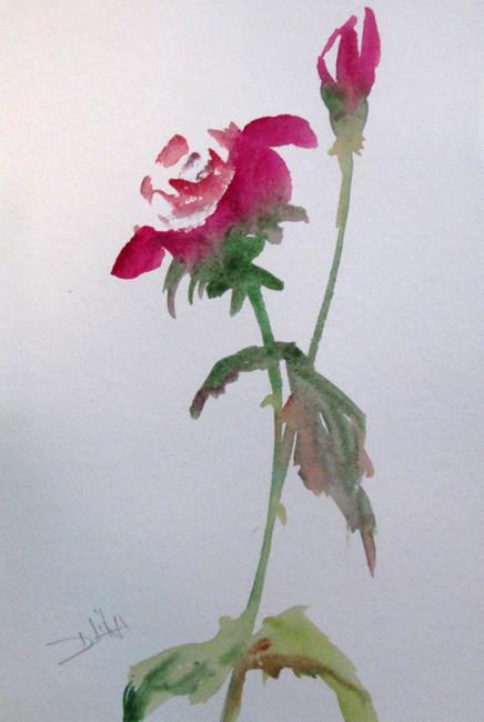 Art: Last Rose by Artist Delilah Smith