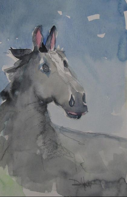 Art: Gray Horse by Artist Delilah Smith