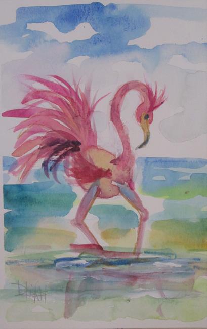 Art: Flamingo No. 40 by Artist Delilah Smith