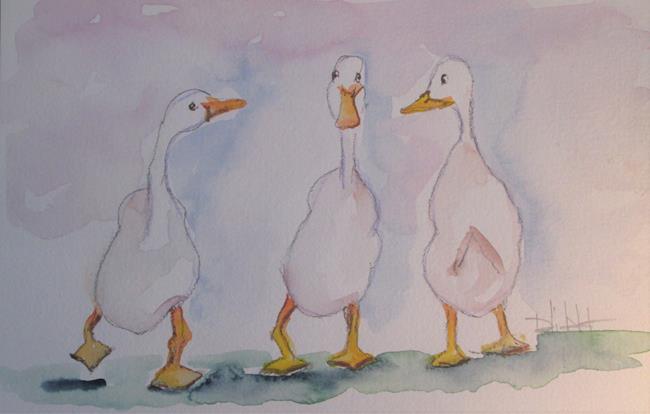 Art: Three Ducks by Artist Delilah Smith