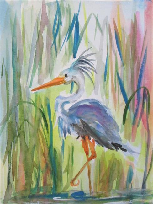 Art: Blue Heron No. 7 by Artist Delilah Smith