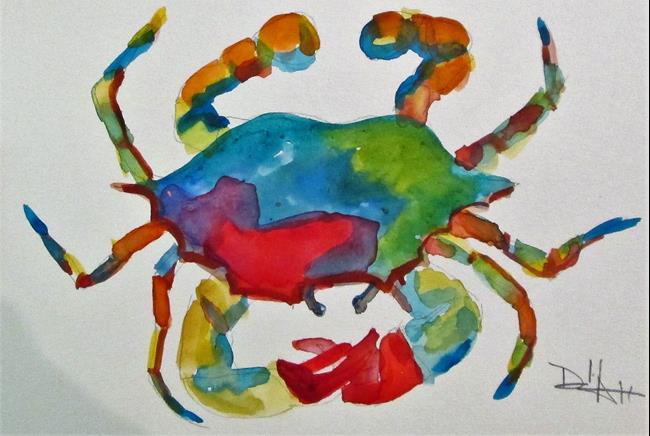 Art: Colorful Crab by Artist Delilah Smith