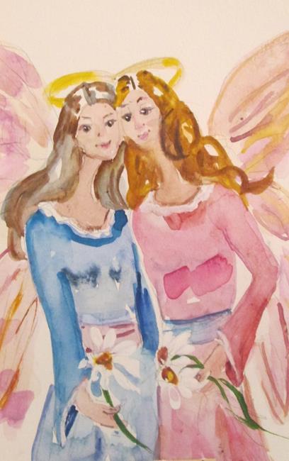 Art: Two Angels by Artist Delilah Smith