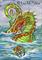 Art: The Mermaid's Revenge Sea Monster Illustration by Artist Lisa M. Nelson