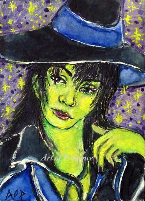Art: SEHA Monthly Theme: ACEO: Witch Girl by Artist Patience