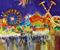 Art: Fun Zone - LA Country Fair watercolor - SOLD by Artist Karen Winters