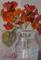 Art: Ball Jar and Geraniums by Artist Delilah Smith