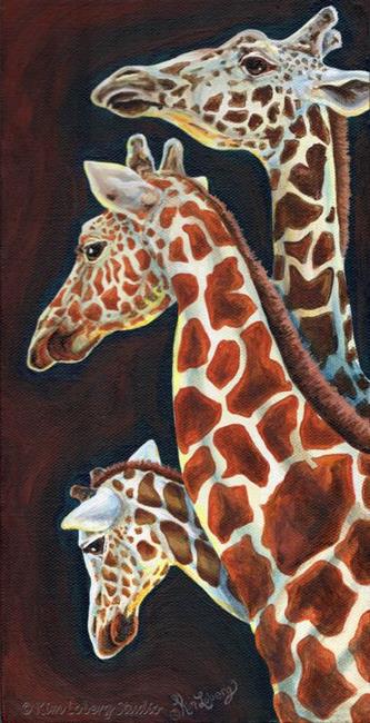 Art: Giraffes, We Three by Artist Kim Loberg