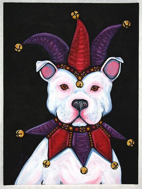 Art: Jester Bully Dog 1 by Artist Melinda Dalke