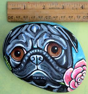 Detail Image for art pug rose 2 a