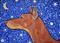 Art: Starry Night Doberman 1 by Artist Melinda Dalke