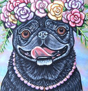 Detail Image for art Flower Pug
