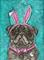 Art: Easter Bunny   Buggy by Artist Melinda Dalke