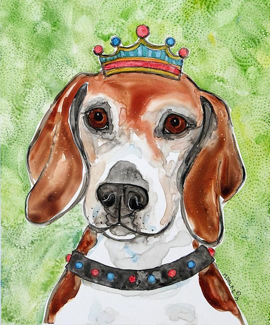 Art: King Spike Beagle Dog.jpg by Artist Melinda Dalke