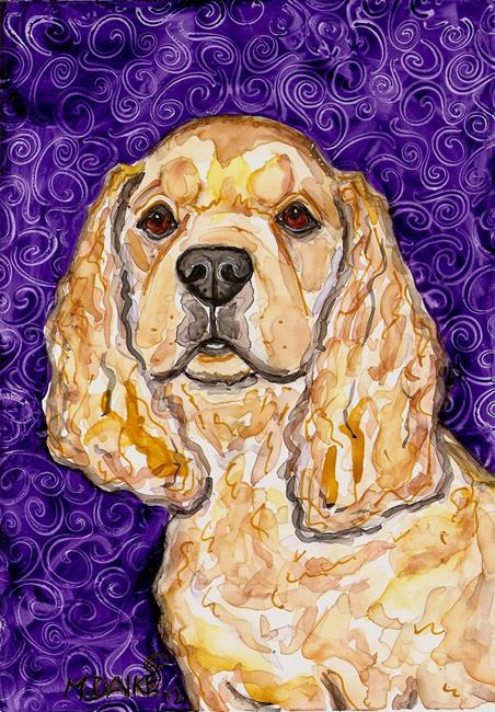 Art: cocker purple.jpg by Artist Melinda Dalke