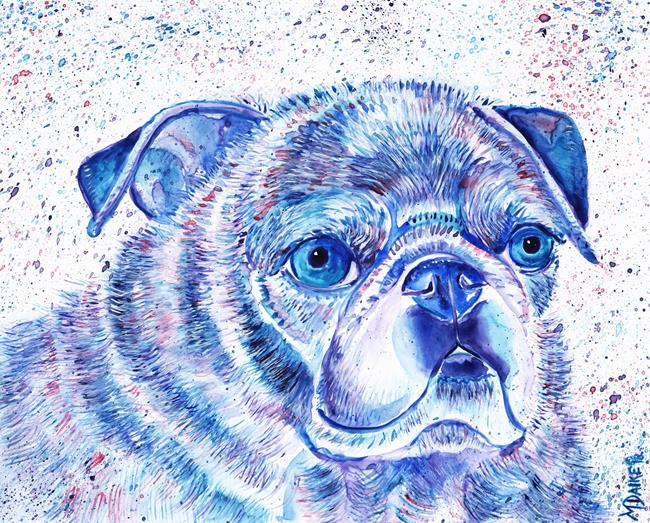 Art: Colors Canine Pug by Artist Melinda Dalke